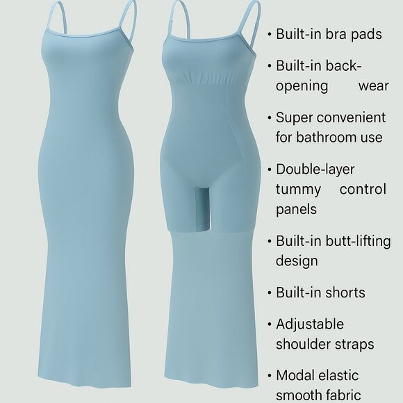 BNWT SKIMS dup Shapewear Dress baby blue size S - Picture 2 of 3